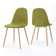 Modern Minimalist Fabric Dining Chair With Iron Legs - R&R Furniture Gallery (Fountain Valley, CA)