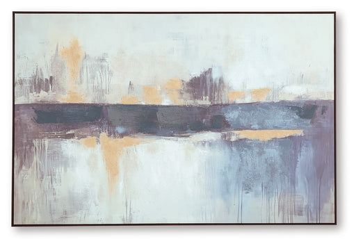 Gatesford - Wall Art - Blue / White / Tan - R&R Furniture Gallery (Fountain Valley, CA)