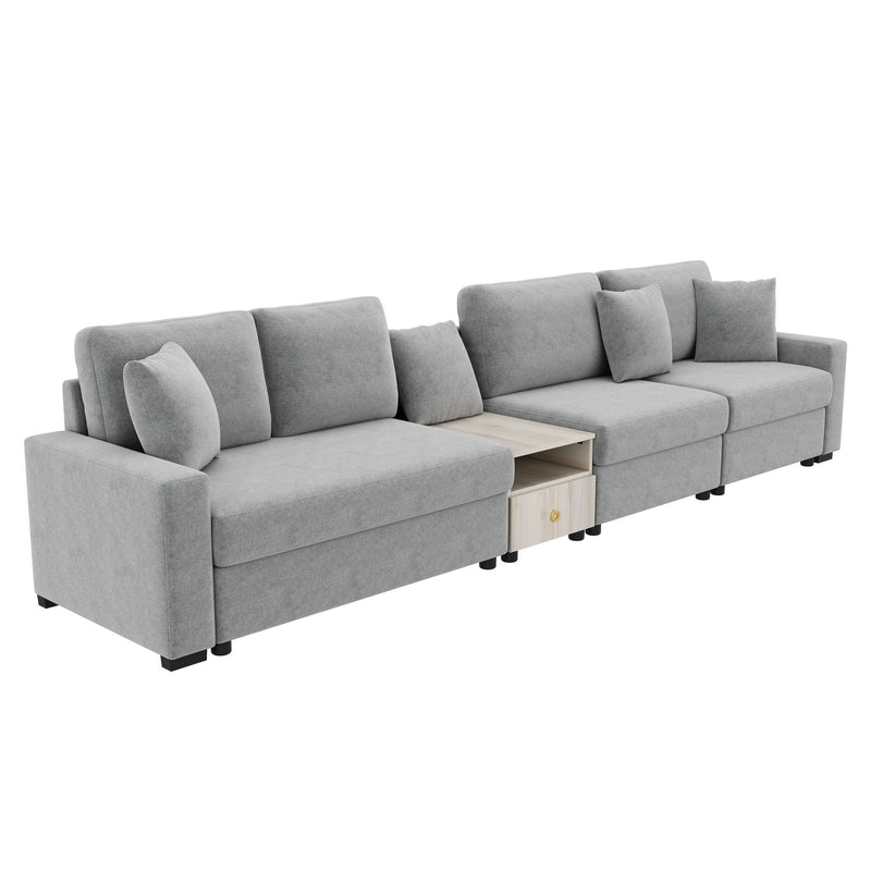 Modular Sofa Couch With Storage Armrest And Center Console - R&R Furniture Gallery (Fountain Valley, CA)
