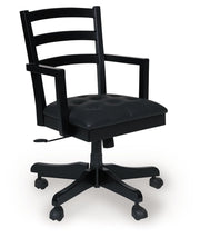 Wildenauer - Home Office Swivel Desk Chair - Brown / Black - R&R Furniture Gallery (Fountain Valley, CA)