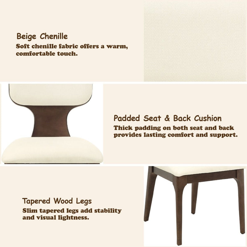 Koen - Side Chair (Set of 2) - Beige / Brown Oak - R&R Furniture Gallery (Fountain Valley, CA)
