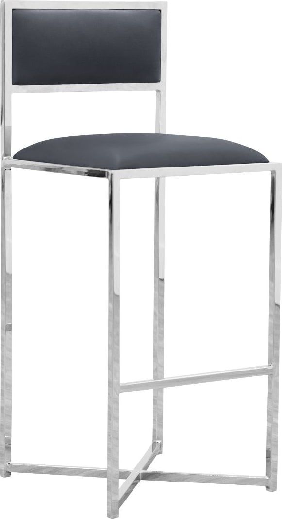 Amalfi X-Base Bar Stool in Cobalt Leather