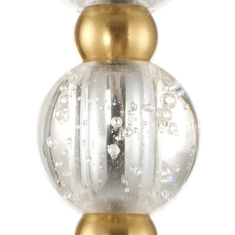 Ripple - 1 Light Frost Glass Pendant - Gold