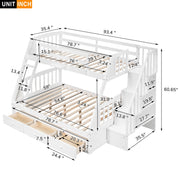 Bunk Bed With Drawers, Ladder And Storage Staircase - R&R Furniture Gallery (Fountain Valley, CA)