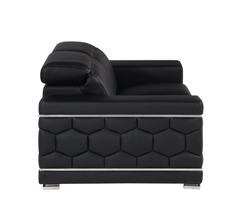 296 - Genuine Leather Loveseat - R&R Furniture Gallery (Fountain Valley, CA)
