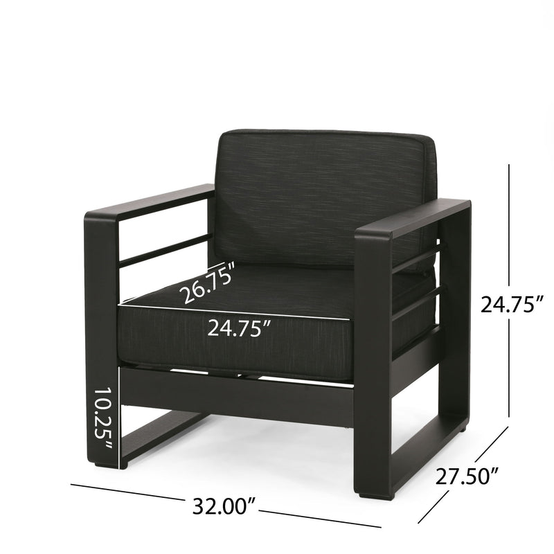 Noble House Maya Bay club arm chair with plush beige upholstery and wooden legs, stylish and comfortable living room seating.