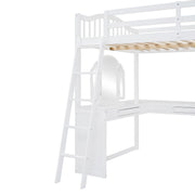 Loft Bed With Drawers, Cabinet, Shelves With Desk - R&R Furniture Gallery (Fountain Valley, CA)
