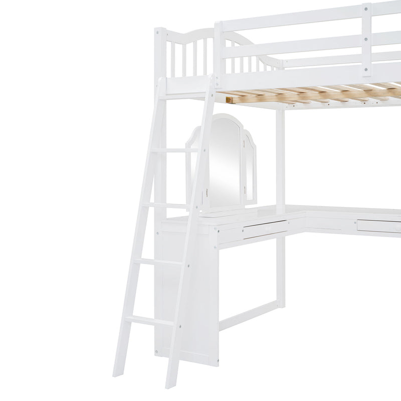 Loft Bed With Drawers, Cabinet, Shelves With Desk - R&R Furniture Gallery (Fountain Valley, CA)