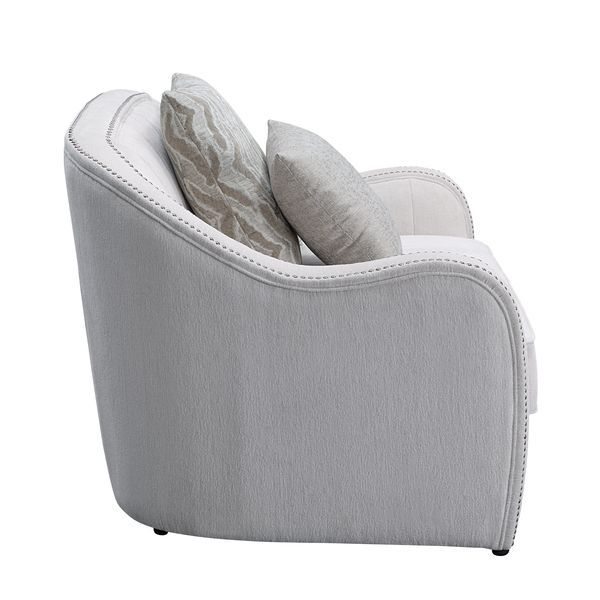 Mahler - Loveseat With 4 Pillows - Beige Linen - R&R Furniture Gallery (Fountain Valley, CA)