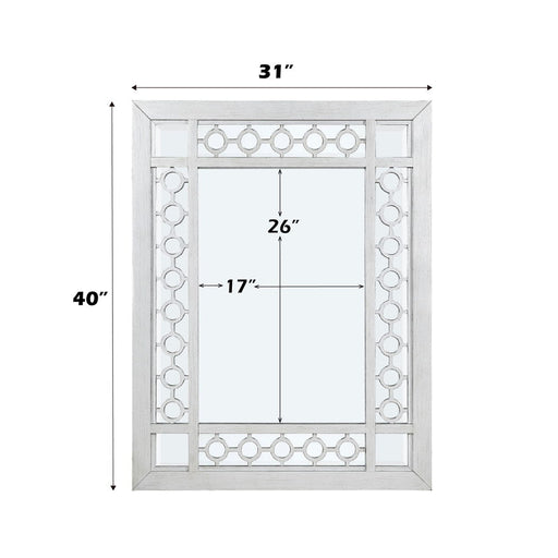 Varian - Mirror - Mirrored & Antique Platinum - R&R Furniture Gallery (Fountain Valley, CA)