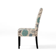 Contemporary Dining Chair Set With Rubberwood Legs - White / Blue - R&R Furniture Gallery (Fountain Valley, CA)