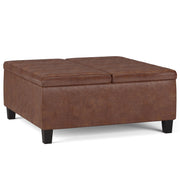 Ellis - Coffee Table Storage Ottoman Contemporary Design - R&R Furniture Gallery (Fountain Valley, CA)