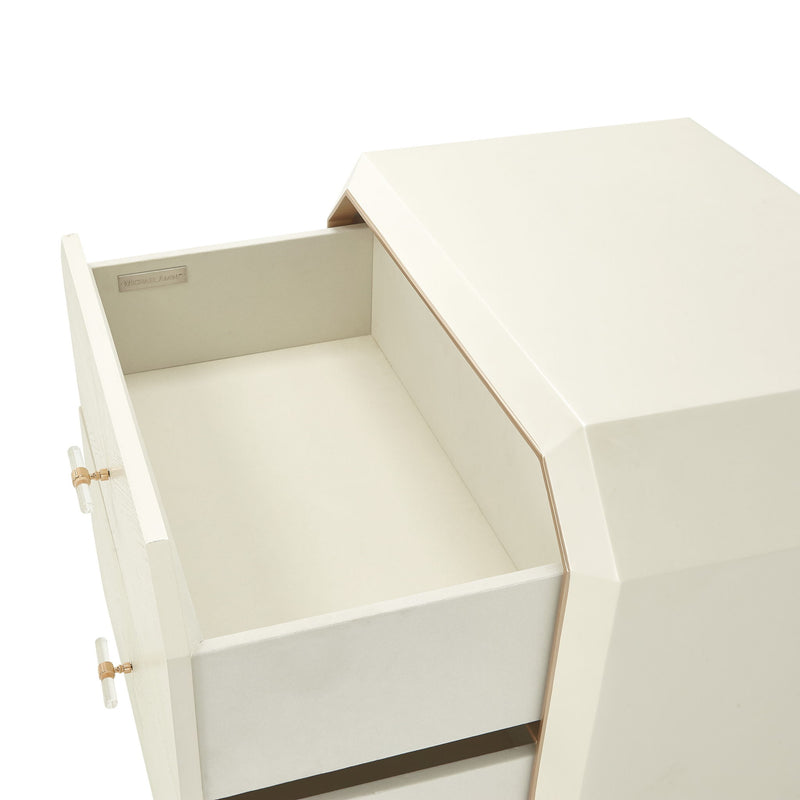 La Rachelle - 2-Drawer Nightstand - Champagne - R&R Furniture Gallery (Fountain Valley, CA)