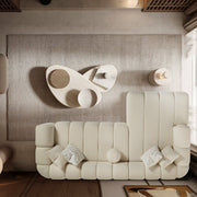 Beatrice - Modern Tufted Right Sectional Sofa - Ivory - R&R Furniture Gallery (Fountain Valley, CA)