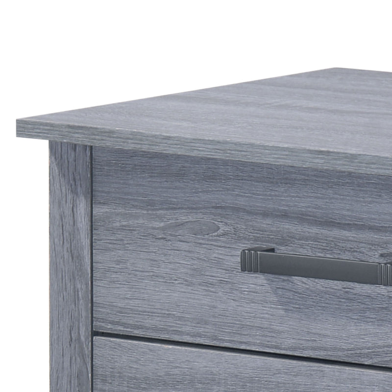 Glory Furniture Hudson accent nightstand with wood finish, featuring a single drawer and open shelf for bedroom storage.