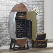 Brancaster - Wine Cooler - Retro Brown Top Grain Leather & Aluminum - R&R Furniture Gallery (Fountain Valley, CA)