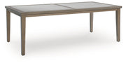 Rainier Ranch - Rectangle Dining Table With Umbrella Option - Brown / Beige - R&R Furniture Gallery (Fountain Valley, CA)