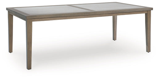 Rainier Ranch - Rectangle Dining Table With Umbrella Option - Brown / Beige - R&R Furniture Gallery (Fountain Valley, CA)