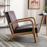 Open Framed Armchair With Cushioning Brown - Dark Brown - R&R Furniture Gallery (Fountain Valley, CA)