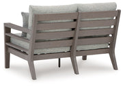 Hillside Barn - Loveseat W/Cushion - Gray / Brown - R&R Furniture Gallery (Fountain Valley, CA)