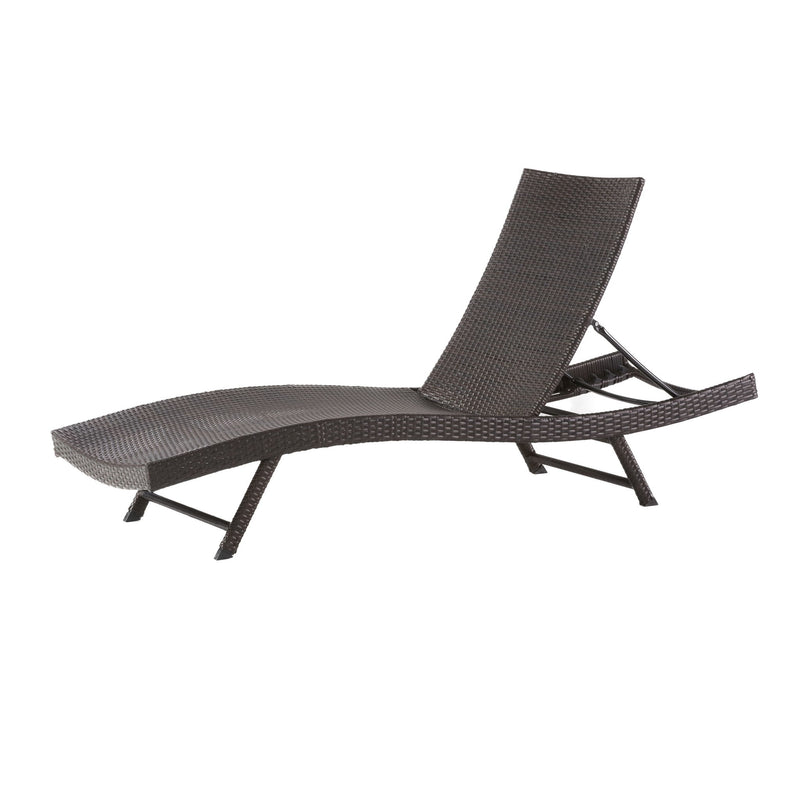 Kauai - Modern Style Pe Wicker Chaise Lounge - Brown Multi - R&R Furniture Gallery (Fountain Valley, CA)