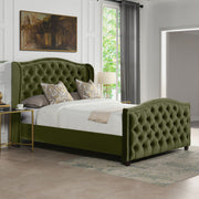 Marcella - Upholstered Shelter Headboard Bed Set - R&R Furniture Gallery (Fountain Valley, CA)