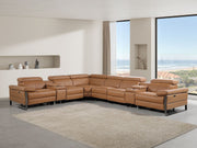 1246 - 8-Piece L-Shaped Modular Power Reclining Sectional With 4 Power Recliners And Power Headrests - R&R Furniture Gallery (Fountain Valley, CA)