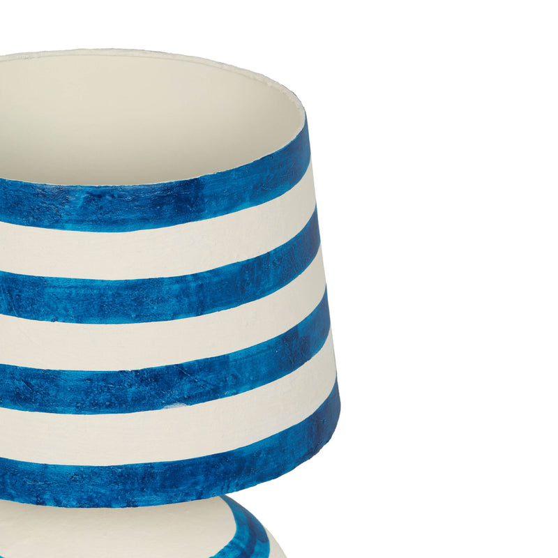 Positano - Striped Papier Mache Table Lamp - R&R Furniture Gallery (Fountain Valley, CA)