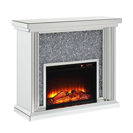 Noralie - 40" Fireplace - Mirrored & Faux Diamonds - R&R Furniture Gallery (Fountain Valley, CA)