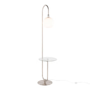 Lumi Source contemporary glam floor lamp resembling a trombone with a sleek metal finish and adjustable arm.