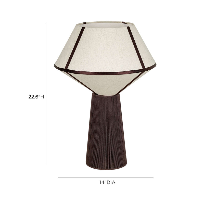 Josephine - Upwards Table Lamp - Chocolate Brown