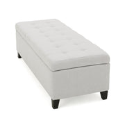 Upholstered Storage Ottoman Bench, Foot Rest For Bedroom - R&R Furniture Gallery (Fountain Valley, CA)