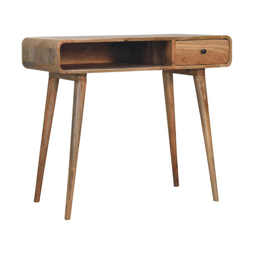 Curved Writing Desk - Oak - R&R Furniture Gallery (Fountain Valley, CA)