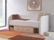 Upholstered Signature Design by Ashley Arloster day bed with plush cushioning and modern design, ideal for guest or lounge areas.