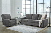 Signature Design by Ashley Rannis 2-piece living room set featuring a plush sofa and matching loveseat in neutral upholstery.