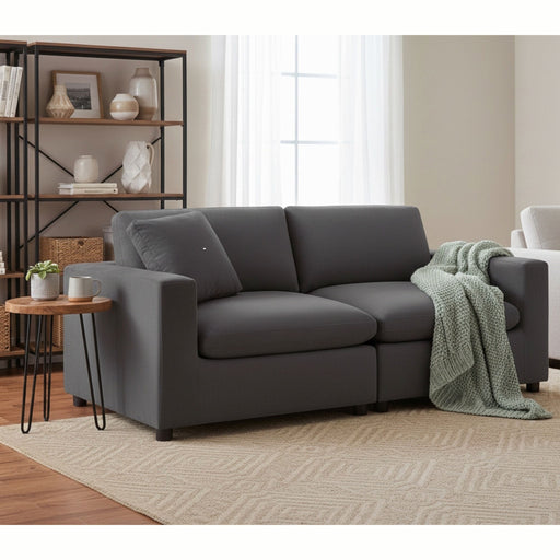 Caylie - Modular 2 Piece Sofa - Charcoal - R&R Furniture Gallery (Fountain Valley, CA)