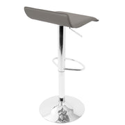 Set of two Lumi Source Ale contemporary adjustable barstools with wooden seats and metal bases, perfect for modern kitchen or bar area.