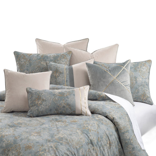 Debonair - 9-Piece Queen Comforter Set - Mist - R&R Furniture Gallery (Fountain Valley, CA)