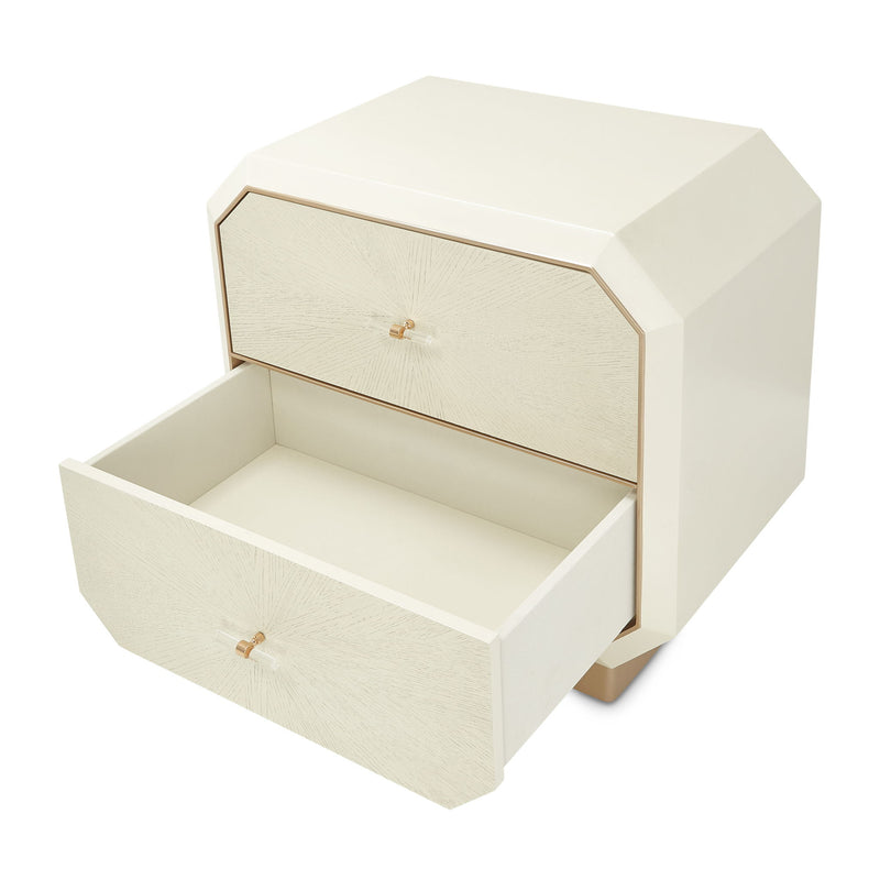 La Rachelle - 2-Drawer Nightstand - Champagne - R&R Furniture Gallery (Fountain Valley, CA)