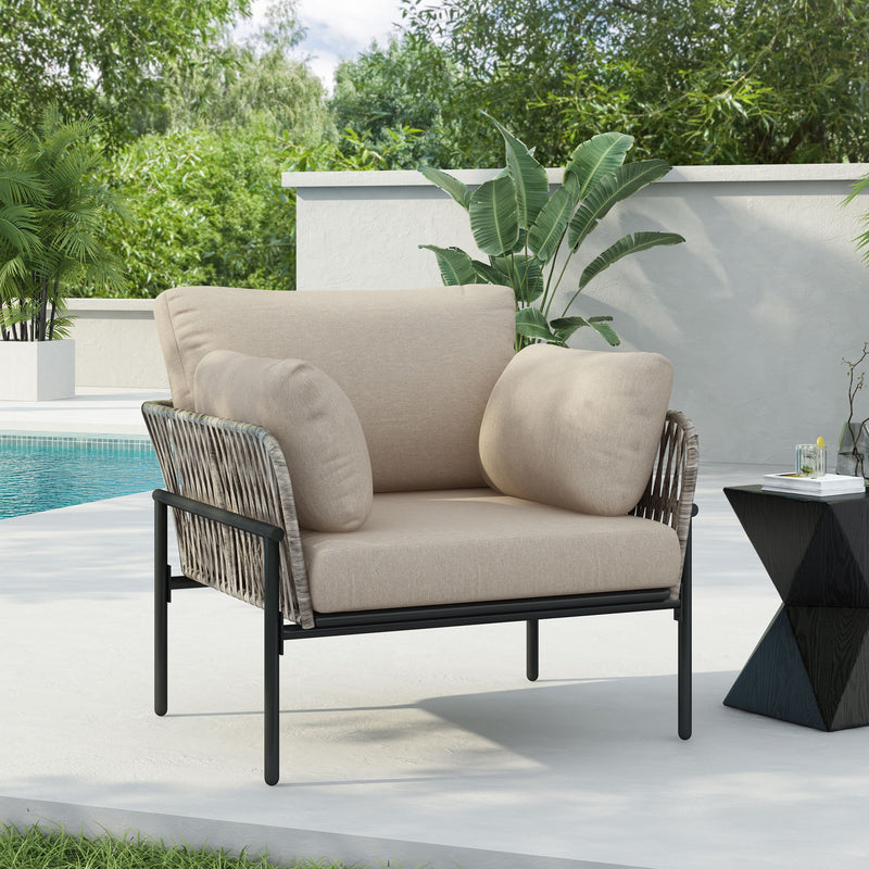 Rope Lounge Chair With Cushions For Modern Spaces - R&R Furniture Gallery (Fountain Valley, CA)