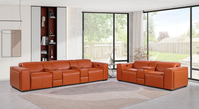 1224 - 8-Piece Modular Power Reclining Sofa & Loveseat Set In With 5 Power Recliners & Power Headrests - R&R Furniture Gallery (Fountain Valley, CA)
