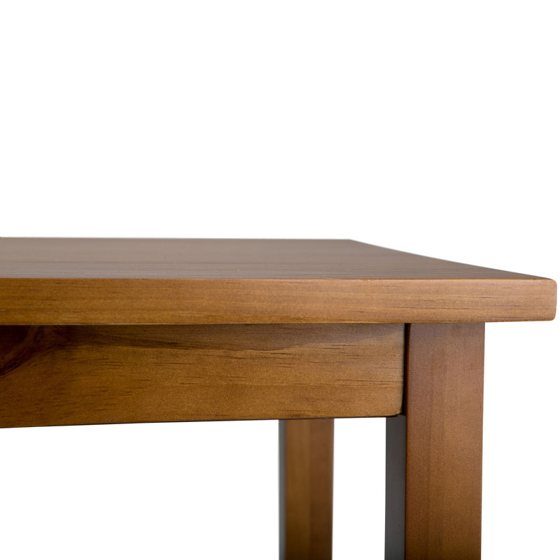 Handcrafted Warm Shaker coffee table by Simpli-Home with a natural wood finish and simple, elegant design.
