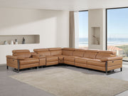 1246 - 7-Piece L-Shaped Modular Power Reclining Sectional With 4 Power Recliners And Power Headrests - R&R Furniture Gallery (Fountain Valley, CA)