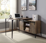 Zakwani - 48" Writing Desk With USB - Rustic Oak & Black - R&R Furniture Gallery (Fountain Valley, CA)