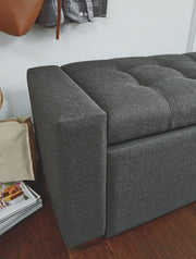 Cortwell - Storage Bench - Gray - R&R Furniture Gallery (Fountain Valley, CA)