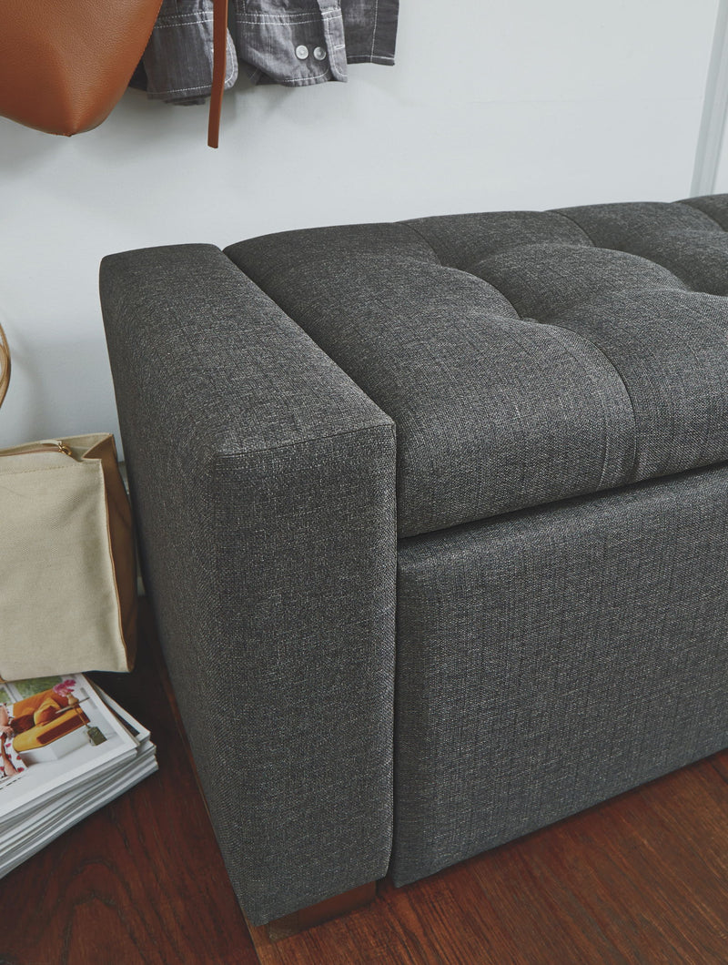 Cortwell - Storage Bench - Gray - R&R Furniture Gallery (Fountain Valley, CA)