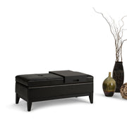 Oregon - Contemporary Storage Ottoman Bench With Tray - R&R Furniture Gallery (Fountain Valley, CA)