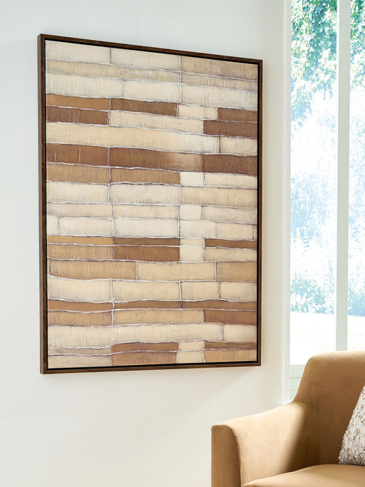 Kalanmore - Wall Art - Brown / Tan / White - R&R Furniture Gallery (Fountain Valley, CA)