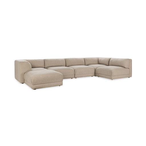 Classic Home Adalynne stationary sectional sofa with plush cushions and modern design, shown in a spacious living room setting.