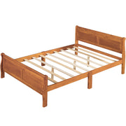 Platform Bed Frame Mattress Foundation Sleigh Bed With Headboard / Footboard / Wood Slat Suppor - R&R Furniture Gallery (Fountain Valley, CA)